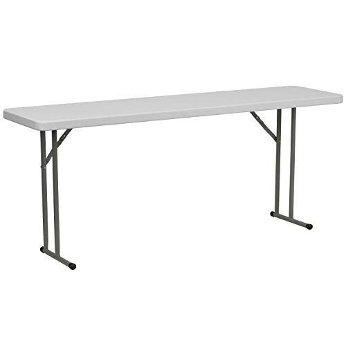 Flash Furniture Trainingstisch, Grau/weiß 45,72 cm B x 182,88 L, 182,88 cm (Rechteck) von Flash Furniture