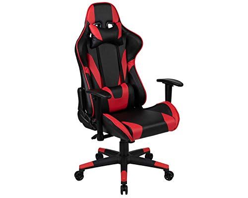 Flash Furniture X20 Gaming-Stuhl, ergonomischer Bürostuhl für PC- und Gaming-Setups, verstellbarer Gamer-Stuhl mit vollständig verstellbarer Rückenunterstützung, 117 x 74 x 130 cm von Flash Furniture