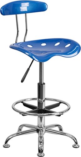 Flash Furniture Zeichenhocker, Edelstahl, hellblau, 50.8 x 43.82 x 104.14 cm von Flash Furniture