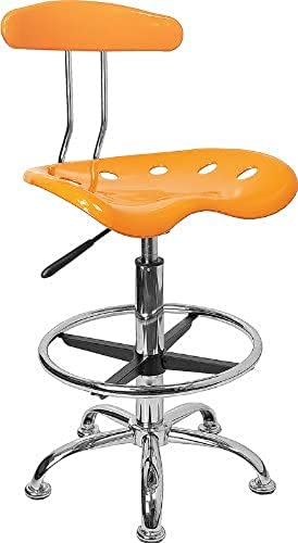 Flash Furniture Zeichenhocker mit Traktorsitz, gelb und verchromt Flash Furniture Zeichenhocker mit Traktorsitz, gelb und verchromt von Flash Furniture