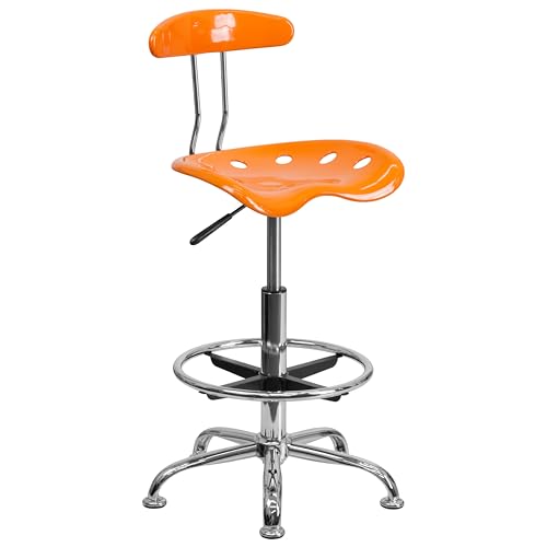 Flash Furniture Zeichenhocker, Plastik, Orange, 50.8 x 43.82 x 104.14 cm von Flash Furniture