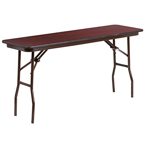 Flash Möbel 45,7 x 152,4 cm rechteckig Hohe Druck Mahagoni Laminat zusammenklappbar Training Tisch von Flash Furniture