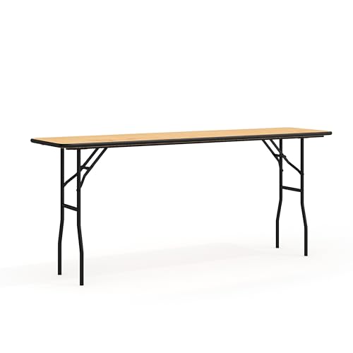 Flash Möbel 45,7 x 182,9 cm rechteckig Holz faltbar Training/Seminar Tisch mit Smooth Transparente Beschichtung Finished Top von Flash Furniture