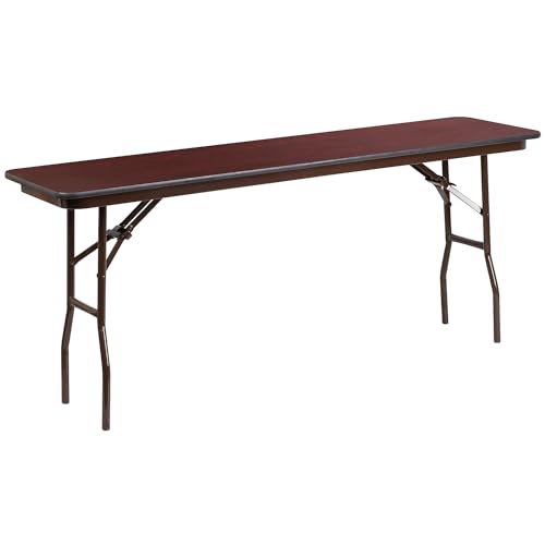 Flash Möbel 45,7 x 182,9 cm rechteckig Mahagoni Melamin Laminat zusammenklappbar Training Tisch von Flash Furniture