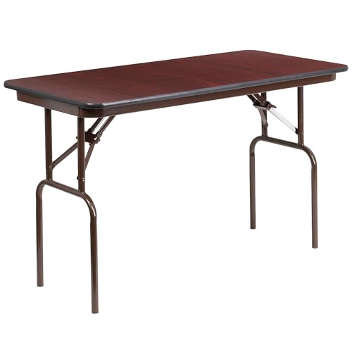 Flash Möbel 61 x 121,9 cm rechteckig Mahagoni Melamin Laminat zusammenklappbar Festtafel von Flash Furniture