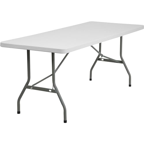 Flash Möbel 76,2 cm W x 182,9 cm L Granit weiß Kunststoff Klapptisch von Flash Furniture