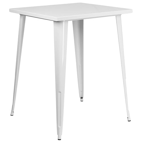 Flash Furniture 31.5SQ Metall im Freien Bartisch, weiß, 31.5" Square von Flash Furniture