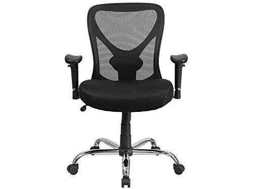 Flash Furniture Big & Tall Bürostuhl | Höhenverstellbarer Drehstuhl aus Netzstoff mit Rollen von Flash Furniture