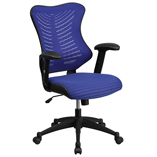 Flash Möbel Hochlehner Mesh Stuhl mit Nylon Boden Modern blau von Flash Furniture