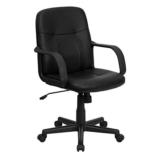 Flash Möbel mid-Back Handschuh Vinyl Executive Drehstuhl mit Armlehnen, Metall, schwarz, 58,42 x 58,42 x 30,48 cm von Flash Furniture