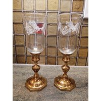 Mid Century Kerzenhalter Aus Messing von FlashBacksInMyGarage