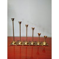 Mid Century Kerzenständer Aus Messing von FlashBacksInMyGarage