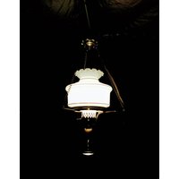 Reduzierte Preis - Mid-Century Milchglas Hängelampe von FlashBacksInMyGarage