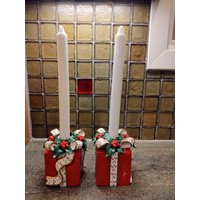 Vintage Avon Gift Box Kegelkerzenhalter von FlashBacksInMyGarage