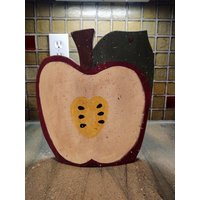 Vintage Handgefertigte Naturholz Apfel Türstopper von FlashBacksInMyGarage