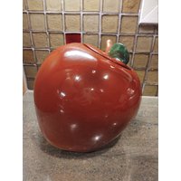 Vintage Handgemachte Keramik Apple-Keksdose von FlashBacksInMyGarage