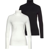 Flashlights Rollkragenshirt, (2er-Pack), Langarm, sehr figurbetont, aus Feinrippstoff, aus 100% Baumwolle von Flashlights