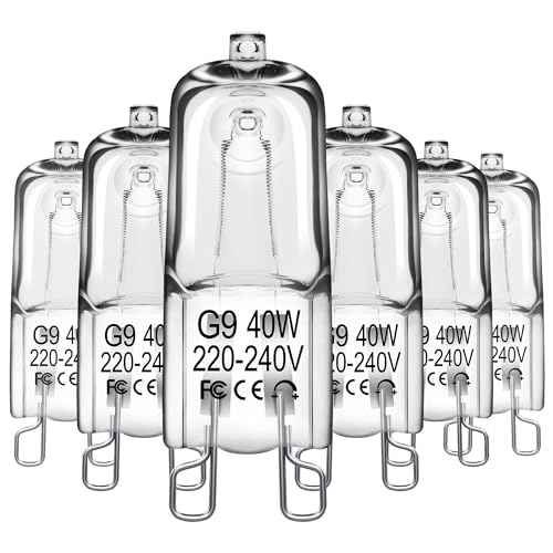 6er 40W G9 Halogenlampen Leuchtmittel, 230V G9 Halogen Glühbirnen für Backofenlampe Mikrowellen Herd Deckenleuchten, 2800K Dimmbare, Nicht Flimmern 6er 40W G9 Halogenlampen Leuchtmittel, 230V G9 Halogen Glühbirnen für Backofenlampe Mikrowellen Herd Deckenleuchten, 2800K Dimmbare, Nicht Flimmern von Flaspar