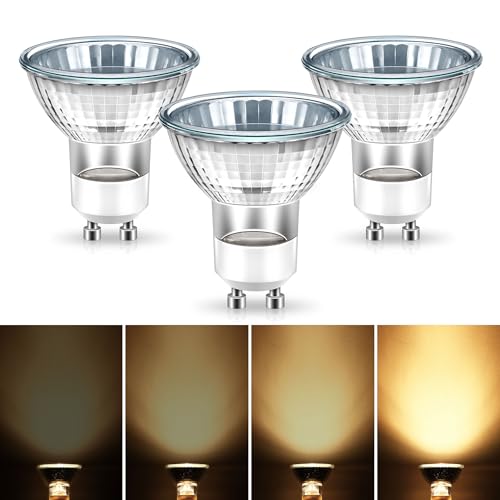 GU10 Halogen Leuchtmittel, 35W GU10 Halogenstrahler Dimmbar Glühlampen, 230V Halogenlampen 2800K Warmweiß, 450LM, Reflektor 50x53mm für Schienenlicht, Einbauleuchte, Wachswärmer, 3 Stück von Flaspar