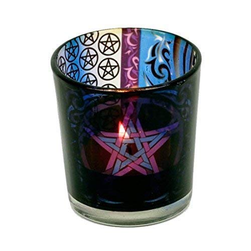 6 x Pentagramm Hexen Teelicht Kerzenhalter Teelichtglas Teelicht Geschenk 6cm lila blau 'Wiccan' heidnisch Geschenk 6 x Pentagramm Hexen Teelicht Kerzenhalter Teelichtglas Teelicht Geschenk 6cm lila blau 'Wiccan' heidnisch Geschenk von Flat-Ray