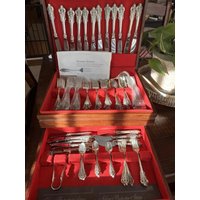 Grande Baroque By Wallace Sterling Silber Besteck | 16 Service Set 104 Tlg von Flatware