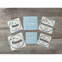 Aufkleber Für Vorratsgläser/Leckerliglas Vorratsdose Kaninchen Personalisiert von FlauschWerkstatt
