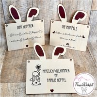 Dekoschild/Schild Kaninchen Hasenschild Türschild Namensschild Hase Personalisierbar Mit Namen Stall Holz Dekoschild/Schild Kaninchen Hasenschild Türschild Namensschild Hase Personalisierbar Mit Namen Stall Holz von FlauschWerkstatt
