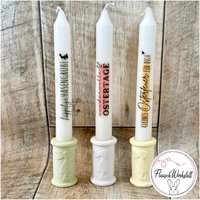 Kerzenhalter Aus Raysin/Kerzenständer Ostern Kaninchen Hase Frühling Osterkerze Stabkerze Tafelkerze von FlauschWerkstatt