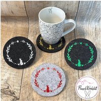Untersetzer Aus Filz/Tassenuntersetzer Kaninchen Hase Weihnachten Filzuntersetzer Glasuntersetzer Geschenk Untersetzer Aus Filz/Tassenuntersetzer Kaninchen Hase Weihnachten Filzuntersetzer Glasuntersetzer Geschenk von FlauschWerkstatt