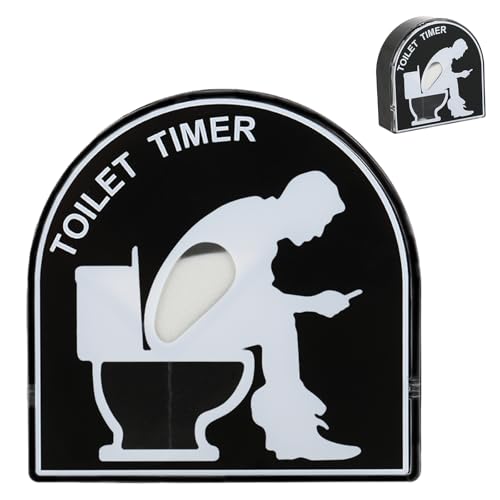5 Minuten Toiletten Sanduhr Timer - Toilet Timer Kreative Stundenglas Sand Toilette Sanduhr Timer Home Decor Spielzeug für Männer Lustige Geschenke Papa für Ehemann Vatertag Geburtstags(Schwarz) von Flearitzo