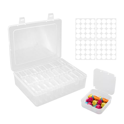 Flearitzo Kleine Aufbewahrungsboxen 30 Stück Mini Transparent Aufbewahrungsbox 5,5 x 5,5 x 2cm aus Klarem Kunststoff mit Klappdeckel für Kleinteile Perlen Pillen Schmuck Bastelbedarf Flearitzo Kleine Aufbewahrungsboxen 30 Stück Mini Transparent Aufbewahrungsbox 5,5 x 5,5 x 2cm aus Klarem Kunststoff mit Klappdeckel für Kleinteile Perlen Pillen Schmuck Bastelbedarf von Flearitzo