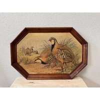 Tablett Holz Rebhühner Vintage Handmade Serviertablett Servieren Dekorativ Cottagecore Landhaus Tablett Holz Rebhühner Vintage Handmade Serviertablett Servieren Dekorativ Cottagecore Landhaus von FleasSchatz