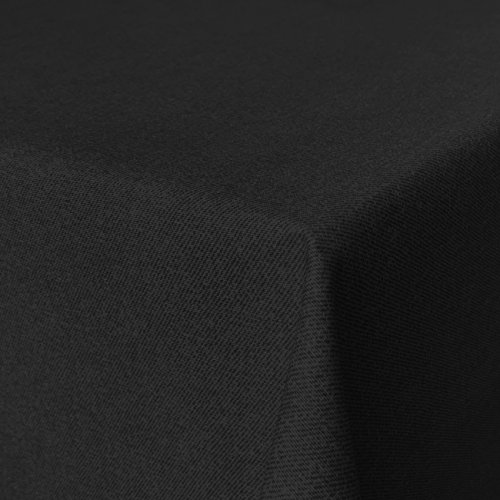 Beschichtete Baumwolle Tischdecke, schmutz- und wasserabweisend, abwaschbar, schwarz, 120 x 140cm (Größe und Farbe wählbar) von Fleckabweisende Qualitätsstoffe