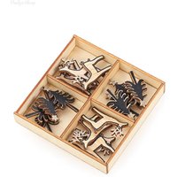 17-Tlg. Set Weihnachtsanhänger Mit Box Holz Christbaumschmuck Rentier Tannenbaum 17-Tlg. Set Weihnachtsanhänger Mit Box Holz Christbaumschmuck Rentier Tannenbaum von FledysShop