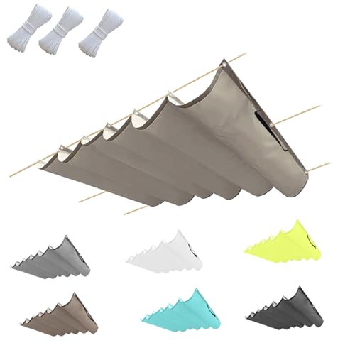 Einziehbar Welle Sonnensegel 100x250cm(BxL) Verstellbar Schattenabdeckung Sonnenschutz Wasserdicht Outdoor Pergola UV-beständig Markise Anwendbar auf Terrasse Garten Khaki von Flei