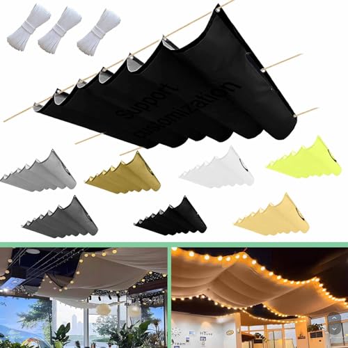 Einziehbar Welle Sonnensegel 100x400cm(BxL) Verstellbar Schattenabdeckung Sonnenschutz Wasserdicht Outdoor Pergola UV-beständig Markise Anwendbar auf Terrasse Garten Schwarz von Flei