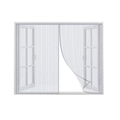 Flei Fliegengitter balkontür, Insektenschutz Fenstervorhang Auto Schließen, magnetische Adsorption, for Türen/Fenster - Weiß 140x220cm(WxH) von Flei