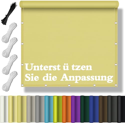 Flei Sonnensegel Wasserdicht Rechteckig, Schattentuch UV-Schutz Sunsegel Reißfest Maschinenwäsche mit Ösen und Seil für Garten Balkon Terrasse Zaunblende AußEnbereich Schwimmbad 1x1.8M - Sandfarbe Flei Sonnensegel Wasserdicht Rechteckig, Schattentuch UV-Schutz Sunsegel Reißfest Maschinenwäsche mit Ösen und Seil für Garten Balkon Terrasse Zaunblende AußEnbereich Schwimmbad 1x1.8M - Sandfarbe von Flei