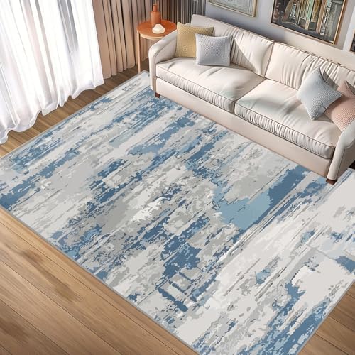 Teppich 80x160cm moderner weicher Teppich Hohe Flordichte und angenehm weich Anti-Rutsch Rückseite Waschbar fürs Wohnzimmer, Schlafzimmer und Kinderzimmer auch als Badematte von Flei