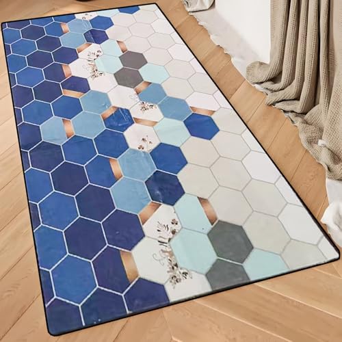 Teppich Wohnzimmer, Läufer Flur Teppich, Schlafzimmer Moderne Vintage Optik Geometrisches Muster Kariert, Kurzflor Küchenmatten für Eingang Flur Küche Wohnzimmer, 80x150cm, cool Pattern Teppich Wohnzimmer, Läufer Flur Teppich, Schlafzimmer Moderne Vintage Optik Geometrisches Muster Kariert, Kurzflor Küchenmatten für Eingang Flur Küche Wohnzimmer, 80x150cm, cool Pattern von Flei