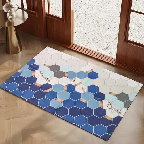 Teppich Wohnzimmer 50x75cm, Läufer Flur Teppich, Schlafzimmer Moderne Vintage Optik Geometrisches Muster Kariert, Kurzflor Küchenmatten für Eingang Flur Küche Wohnzimmer, cool Pattern Teppich Wohnzimmer 50x75cm, Läufer Flur Teppich, Schlafzimmer Moderne Vintage Optik Geometrisches Muster Kariert, Kurzflor Küchenmatten für Eingang Flur Küche Wohnzimmer, cool Pattern von Flei