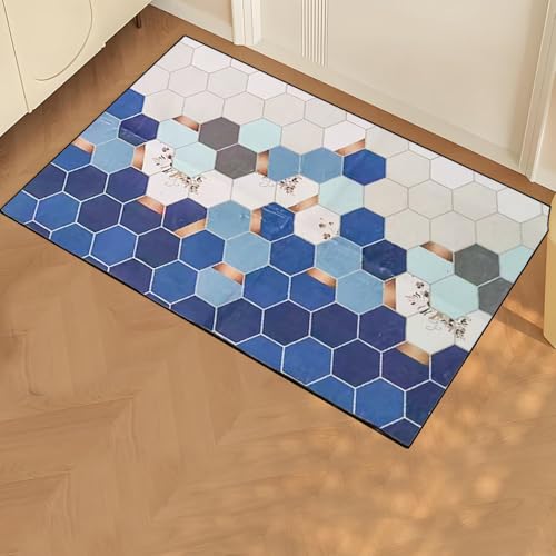Teppich Wohnzimmer 60x90cm, Läufer Flur Teppich, Schlafzimmer Moderne Vintage Optik Geometrisches Muster Kariert, Kurzflor Küchenmatten für Eingang Flur Küche Wohnzimmer, cool Pattern Teppich Wohnzimmer 60x90cm, Läufer Flur Teppich, Schlafzimmer Moderne Vintage Optik Geometrisches Muster Kariert, Kurzflor Küchenmatten für Eingang Flur Küche Wohnzimmer, cool Pattern von Flei