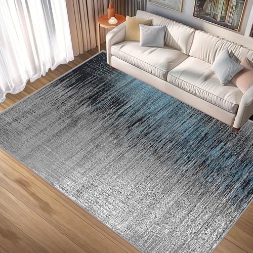 Teppich Wohnzimmer 90x360cm moderner weicher Pflegeleichter und Nicht Fusselnder Anti-Rutsch Flauschig waschbar für Esszimmer, Wohnzimmer, Home Office von Flei