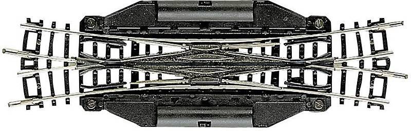 Fleischmann N Gleis Doppelkreuzungsweiche Weiche Elektrisch 1298mm 15 Grad 1 St B-Ware von Fleischmann