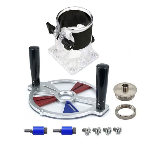 Trimmmaschine Fräsen Nut Gravur Führungsschiene Multifunktionale Einstellbare Unterstützung Hilfsführung Halterung Holzbearbeitungswerkzeug(10 pcs) von Fleixoaptv