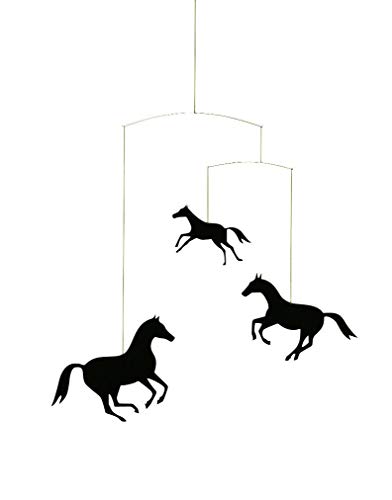 Flensted f118 Horses Mobile, Stahl, schwarz, 44x48cm von Flensted
