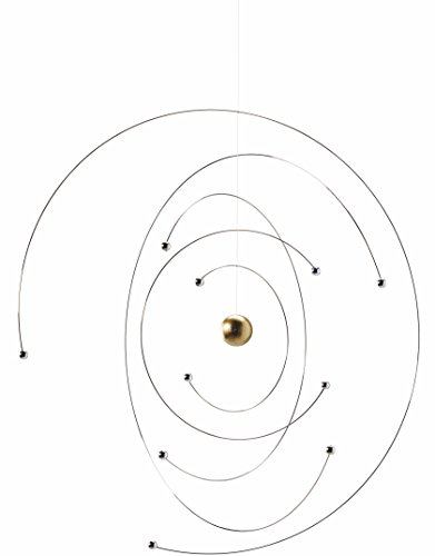 Flensted Mobiles 441 Niels Bohr Mobile, Stahl, Gold/Silber, 27x27 cm von Flensted Mobiles