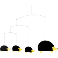 Flensted Mobiles - Igel Mobile, schwarz / gelb von Flensted Mobiles