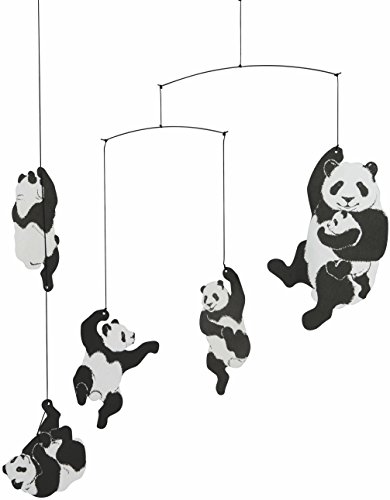 Flensted f079 Panda Mobile, Stahl, schwarz/weiß, 47x39cm von Flensted