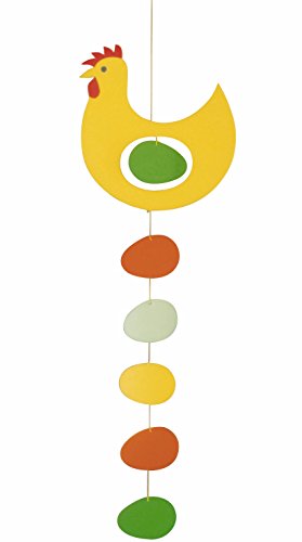 Flensted Prize Hen, Yellow Mobiles, Folie, Gelb, 45cm von Flensted